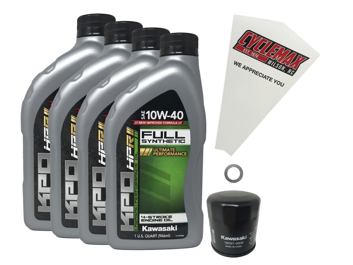 Cyclemax OEM FS 10W-40 Oil Change Kit fits 2017-2023 Kawasaki Z900