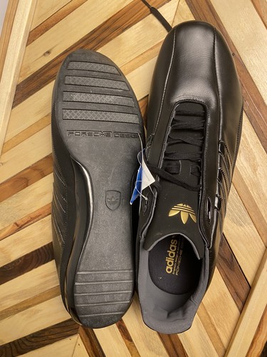 New Adidas PORSCHE DESIGN S2 Men’s Size 14 Black/ Gold Driving Shoes 098336 - Picture 12 of 18