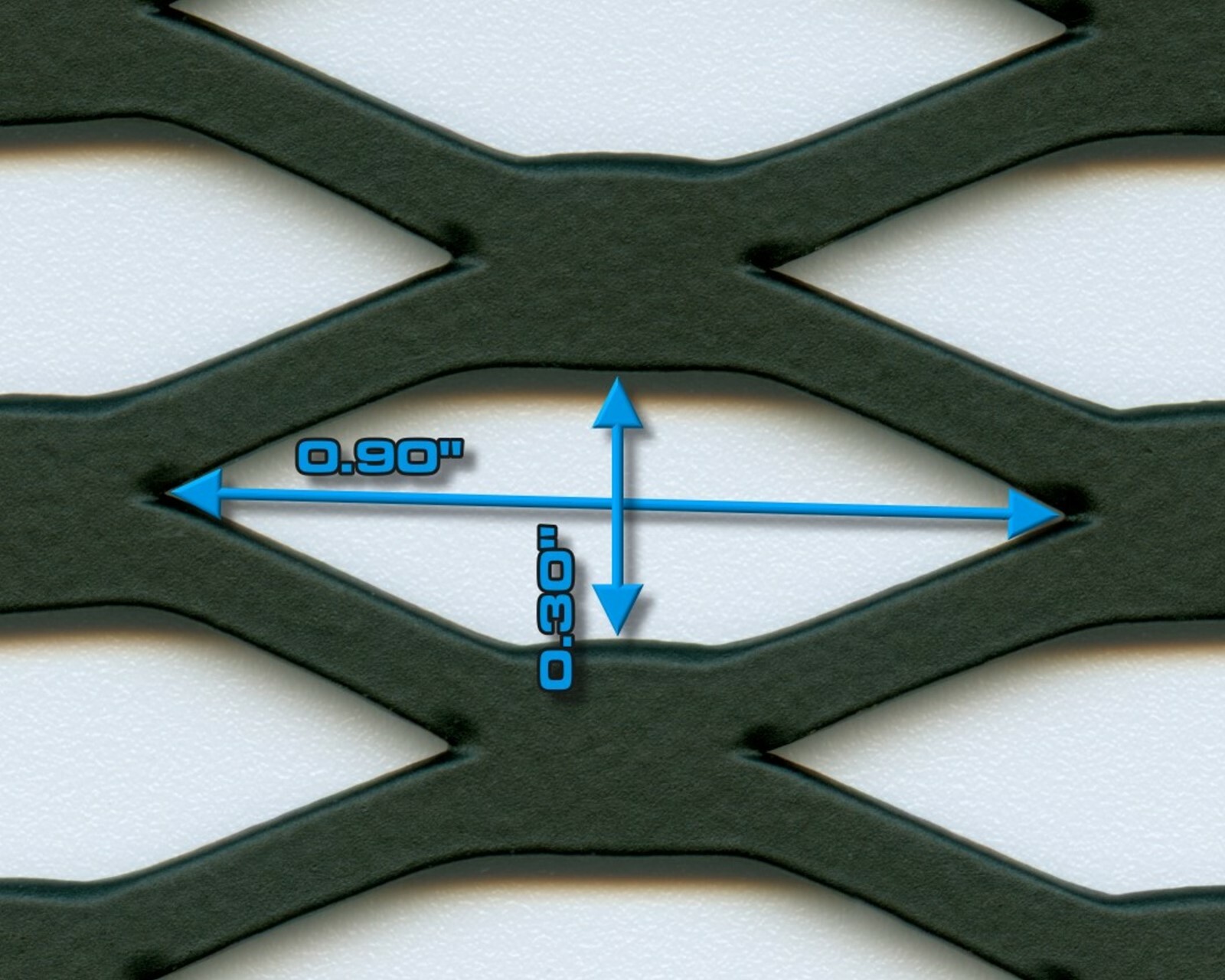 Universal Diamond XXL Aluminium Grille 24x48 Zoll – Silberne Gitter-Mesh-Platte Für Auto-Tuning
