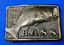Large Mouth BASS Anglers Sportsman Society The Great American Belt Buckle Co