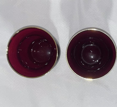 Set of 2 tag Red Votive Candle Holders with Gold Trim, Christmas Candle Holders - Bild 3 von 8