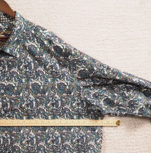 Robert Graham Paisley Shirt 4XL Mens Button Up Flip Cuff Preppy Going Out Casual - Picture 17 of 22