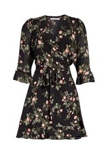Reformation Zoe Mini Wrap Dress Floral Rose Print Half Sleeve Small