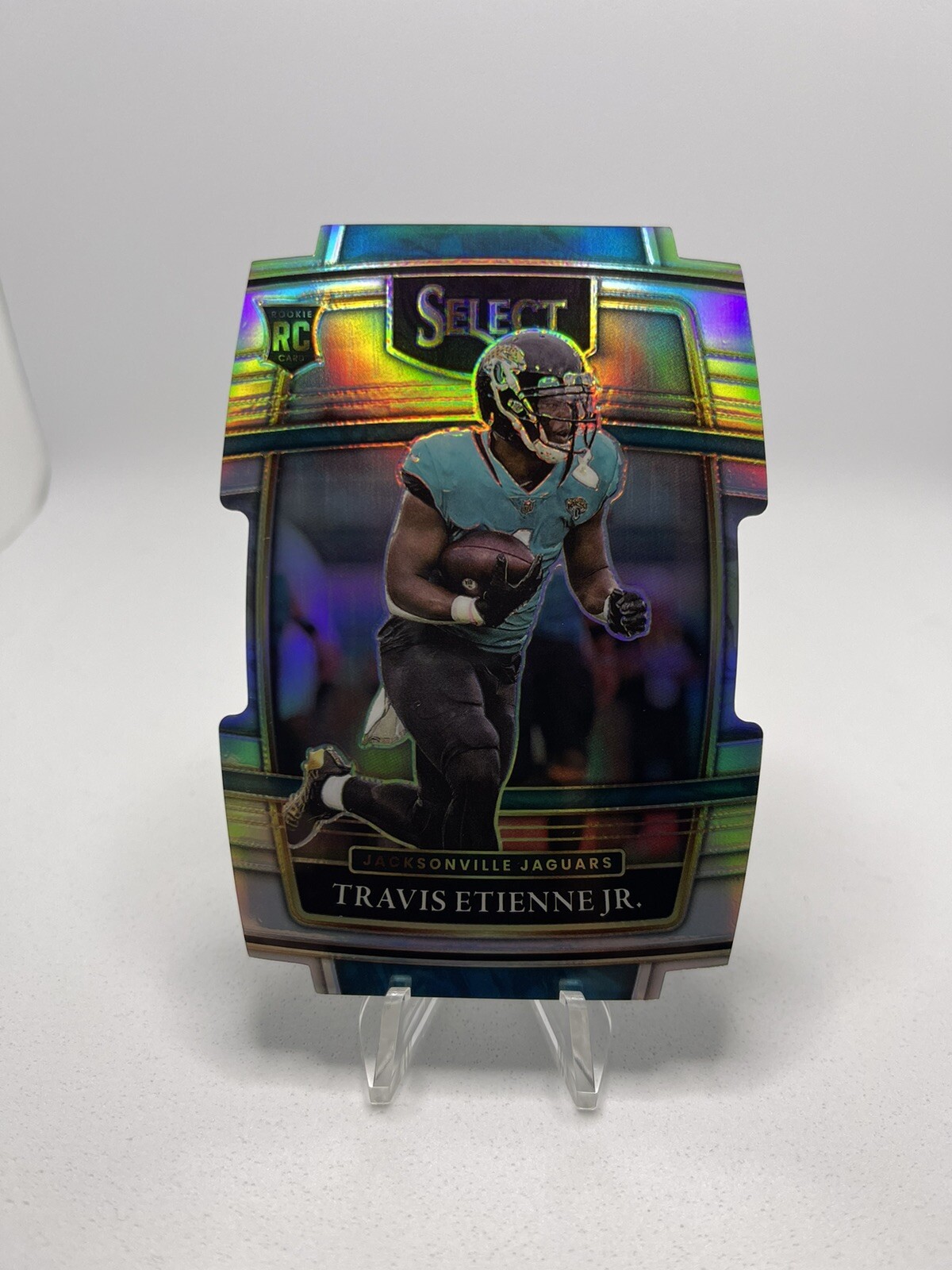 2021 Select Travis Etienne Jr Concourse Silver Prizm Die Cut Rookie RC #54