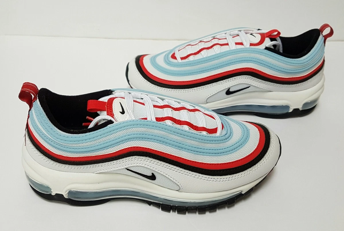 New Nike Air Max 97 Light Blue University Red Sneakers Size 6.5/Wns  8:CW6986 100