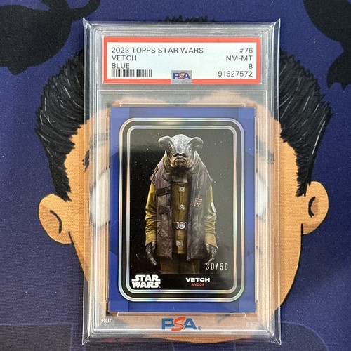 PSA 8 NEAR MINT 2023 Topps Star Wars VETCH #76 BLUE FOIL /50 - Picture 2 of 3