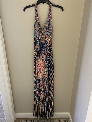 Primavera Prom Dress, Size 2, Zip Up Back, Multi Colored 