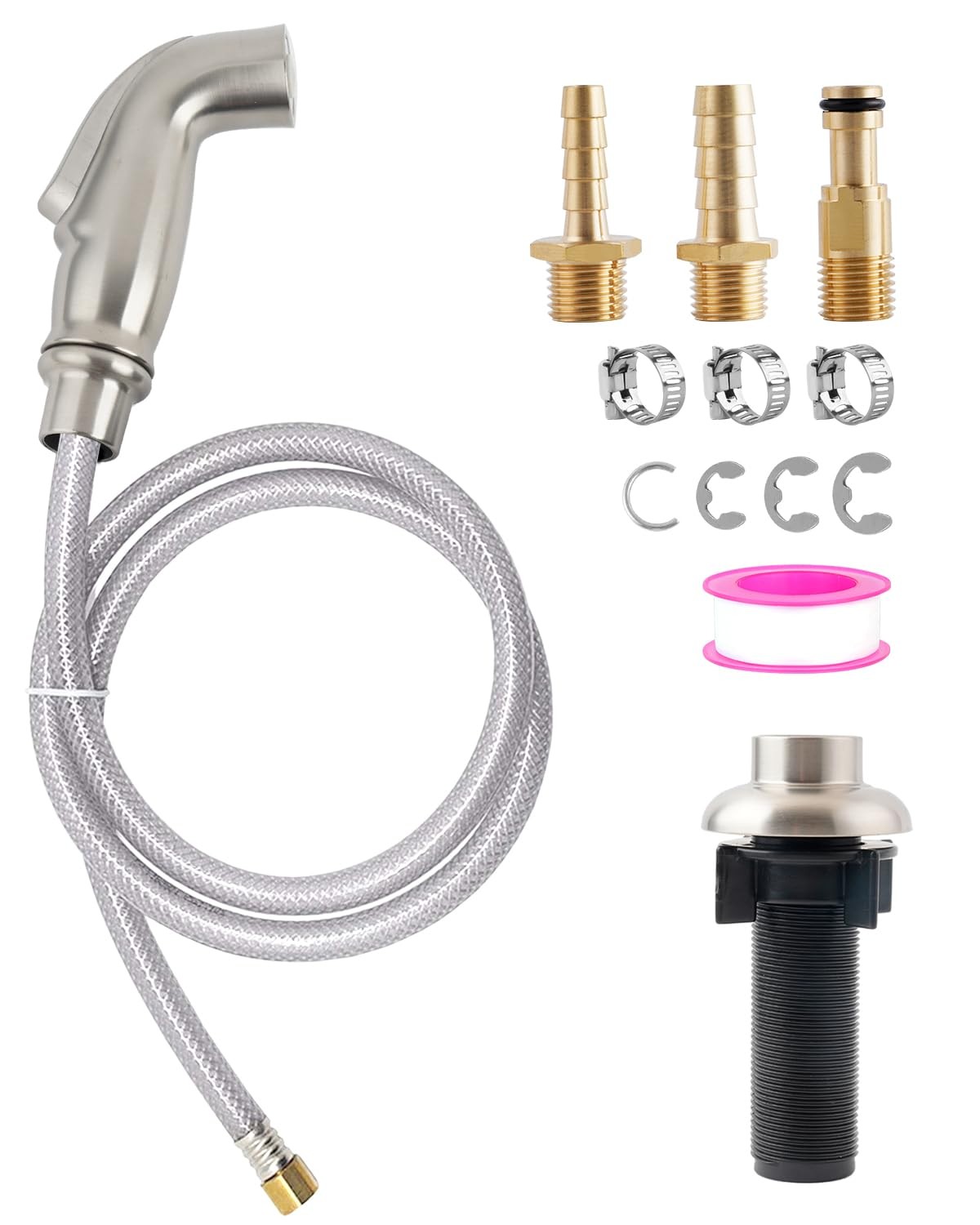 УНИВЕРСАЛЬНАЯ НАСАДКА-РАСПЫЛИТЕЛЬ ДЛЯ КУХОННОЙ РАКОВИНЫ HYGIE RINSEШЛАНГ ДЕРЖАТЕЛЬ - никелированный 4990₽