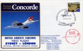 BA050 First flight Concorde G BOAE Sydney London