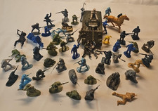Plastic Army Men Mixed Lot 60 Soldiers w/ CTS Tank Horse Military Toys