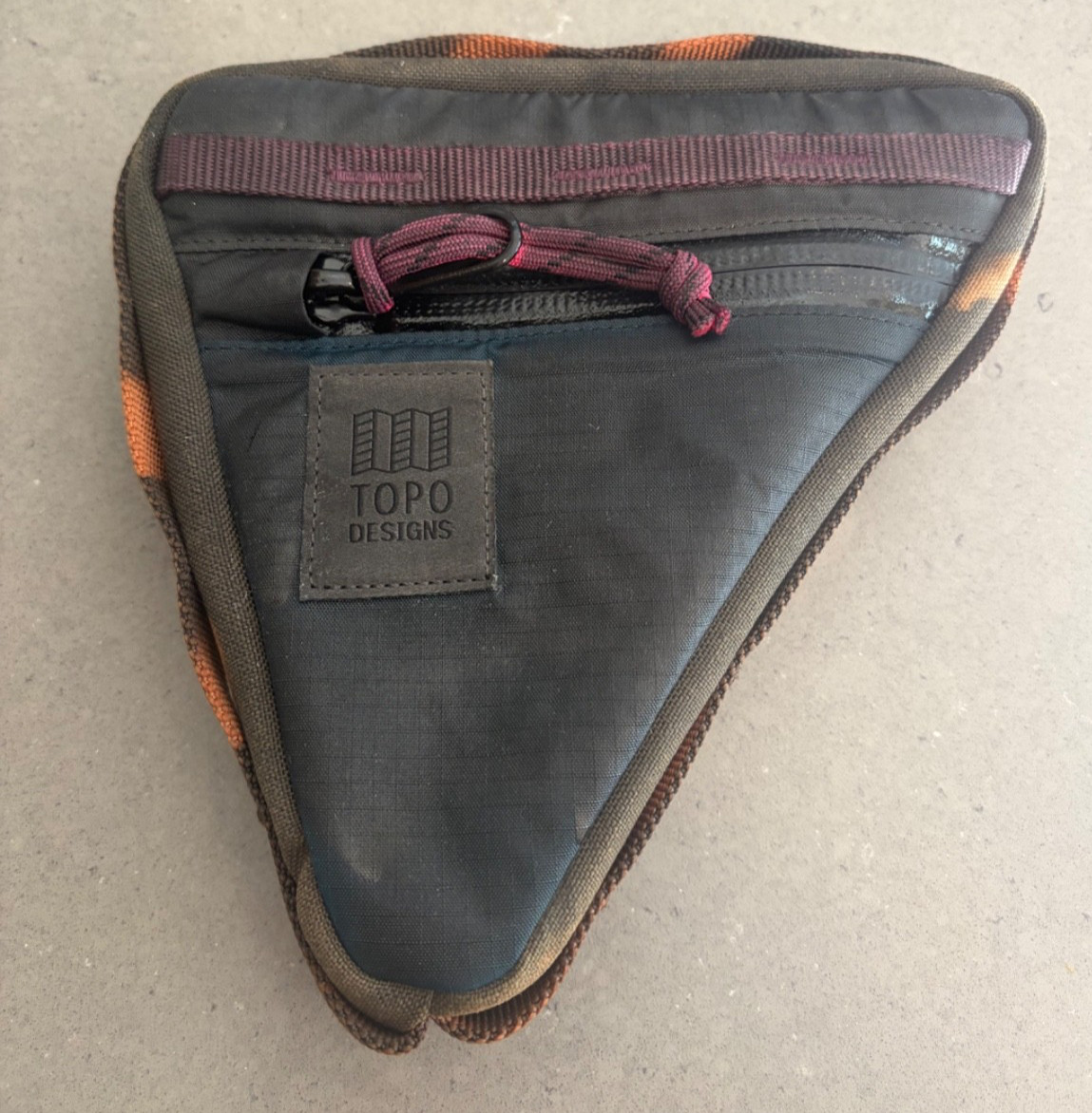 Topo Designs Bike Frame Bag Triangle Gear Organization Zip P