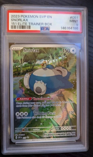 2023 POKEMON SVP EN-SV BLACK STAR PROMO 151 ELITE TRAINER BOX #051 SNORLAX PSA 9