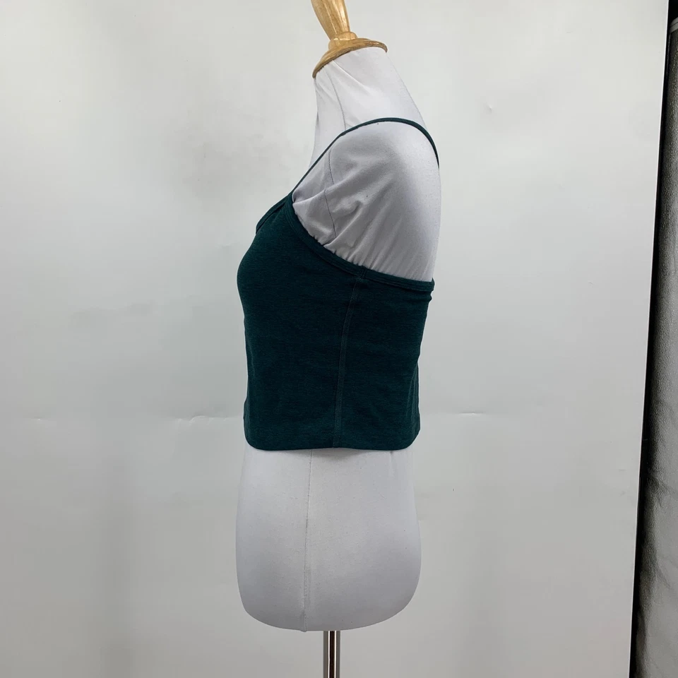 Beyond Yoga Tank Top Womens M Medium Green Spacedye Racerback Cropped Shelf Bra - Image 3 of 4