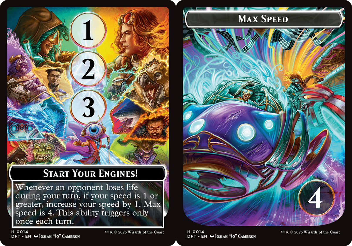 START YOUR ENGINES! // MAX SPEED TOKEN x4 mtg NM Aetherdrift | eBay