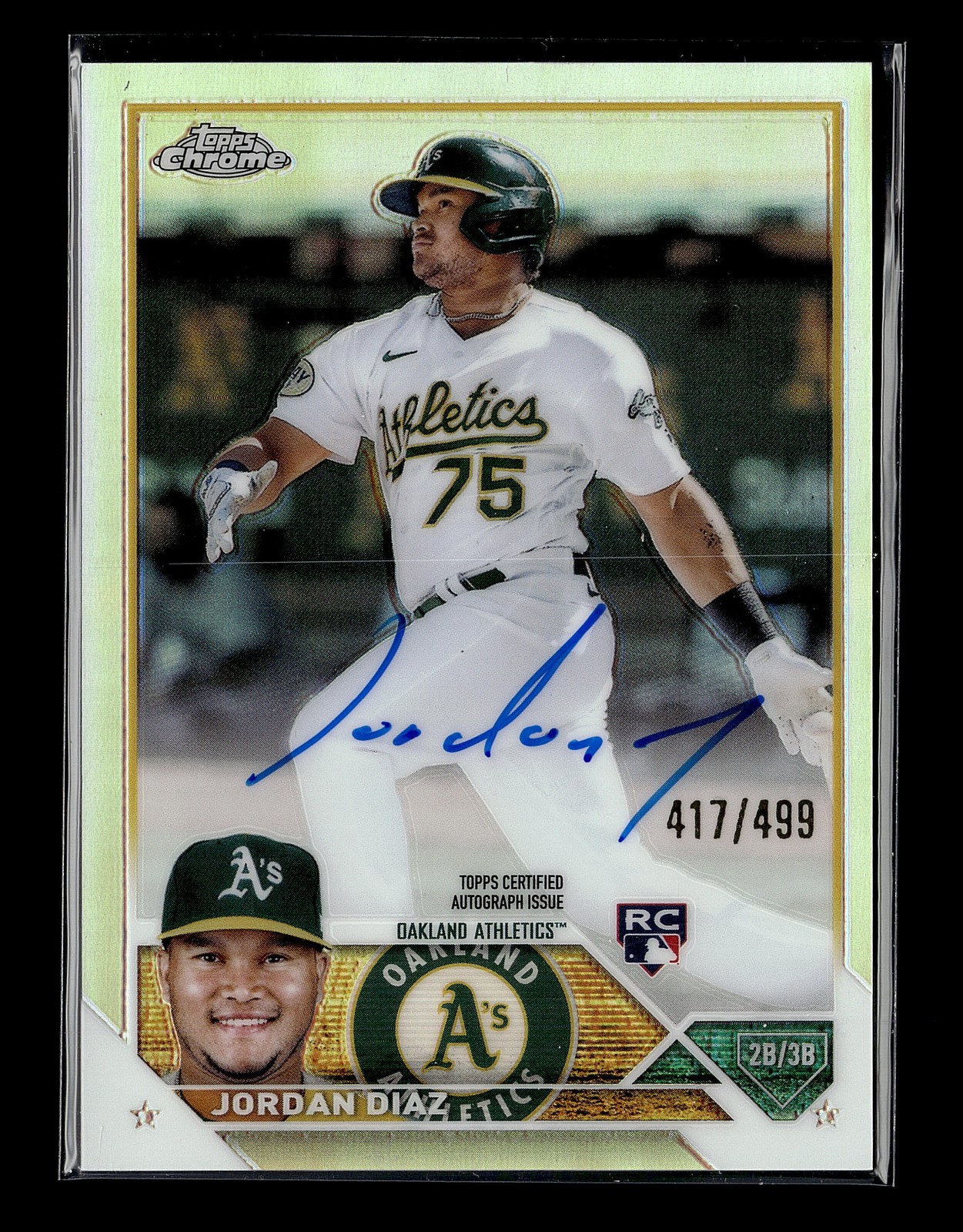 2023 Topps Chrome Jordan Diaz Rookie Autographs Refractor #RA-JDI #/499