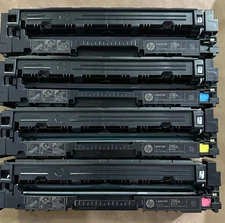 2 Sets EMPTY Virgin HP W2110A W2111A W2112A W2113A Toner Cartridge 206A w/ Chips