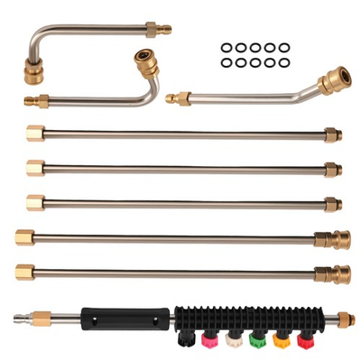 #ad 4000PSI Pressure Washer Extension Wand Replace Lance Gutter Cleaner w 6 Nozzles $29.25