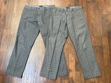 Banana Republic Straight Fit Plaid Chino DressPants Lot Of 2 Mens 36x30 Workwear