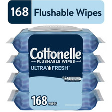 Cottonelle Ultra Fresh Flushable Wet Wipes 4 Flip Top Packs Bathroom
