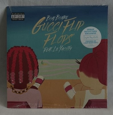 IN HAND!! Bhad Bhabie Gucci Flip Flops Hi B*ch LIGHT BLUE 7'' Single Vinyl