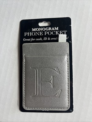 Ganz Monogram Phone Pocket Great For Cash ID & Credit Cards Letter E On Front