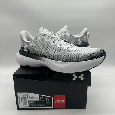 Under Armour 3027523-109 Mens Size 9.5 HOVR Infinite White/Black Running Shoes
