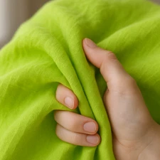 French Lime Linen Fabric by the Yard | Soft, Breathable | Sewing, Apparel, Decor