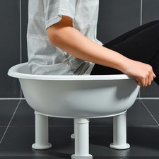   White Sitz Bath Seat For Postpartum Care Hemorrhoid Anti Slip Deeper Bowl