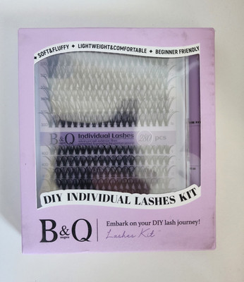 B&Q DIY Individual Lashes Kit Black Soft & Fluffy Lightweight 280 pcs