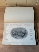 Vintage 1930's JOHN THOMPSON WATER TUBE BOILERS Illustrated Works Catalogue