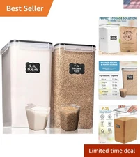 Extra Large 9.5L Food Storage Canisters - Durable, Stackable & Dishwasher Safe