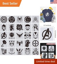 Reusable Superhero Painting Stencils - 25 Designs for Creative Kids  Activities