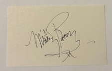 Mickey Rooney Autograph on 3 x 5 index card - Mickey Rooney Autograph on 3 x 5 index card -