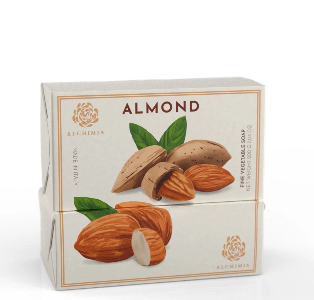 Alchimia ALMOND Fine Vegtable Soap Bar 10.5 oz Made In Italy ?? [New]