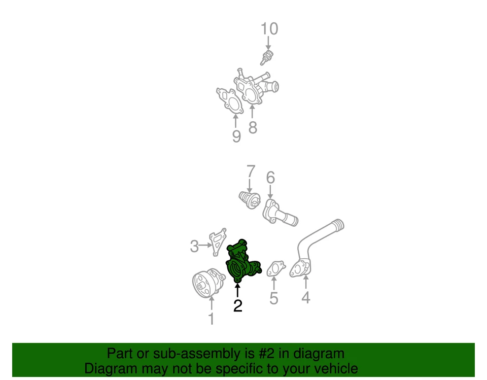 Cubierta Trasera Bomba Agua Original Nissan 2.5L 21013-EA000 Foto 3 de 3