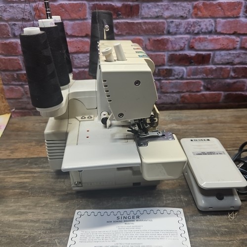 Vintage Singer Ultralock 14U234 4-Thread Sewing Machine with Pedal, Tested, Work - Picture 6 of 21