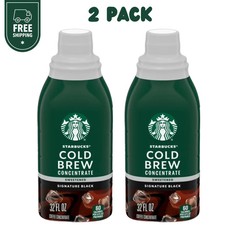 Starbucks Cold Brew Coffee Concentrate, Sweetened 32 Fl Oz (Pack of 2)