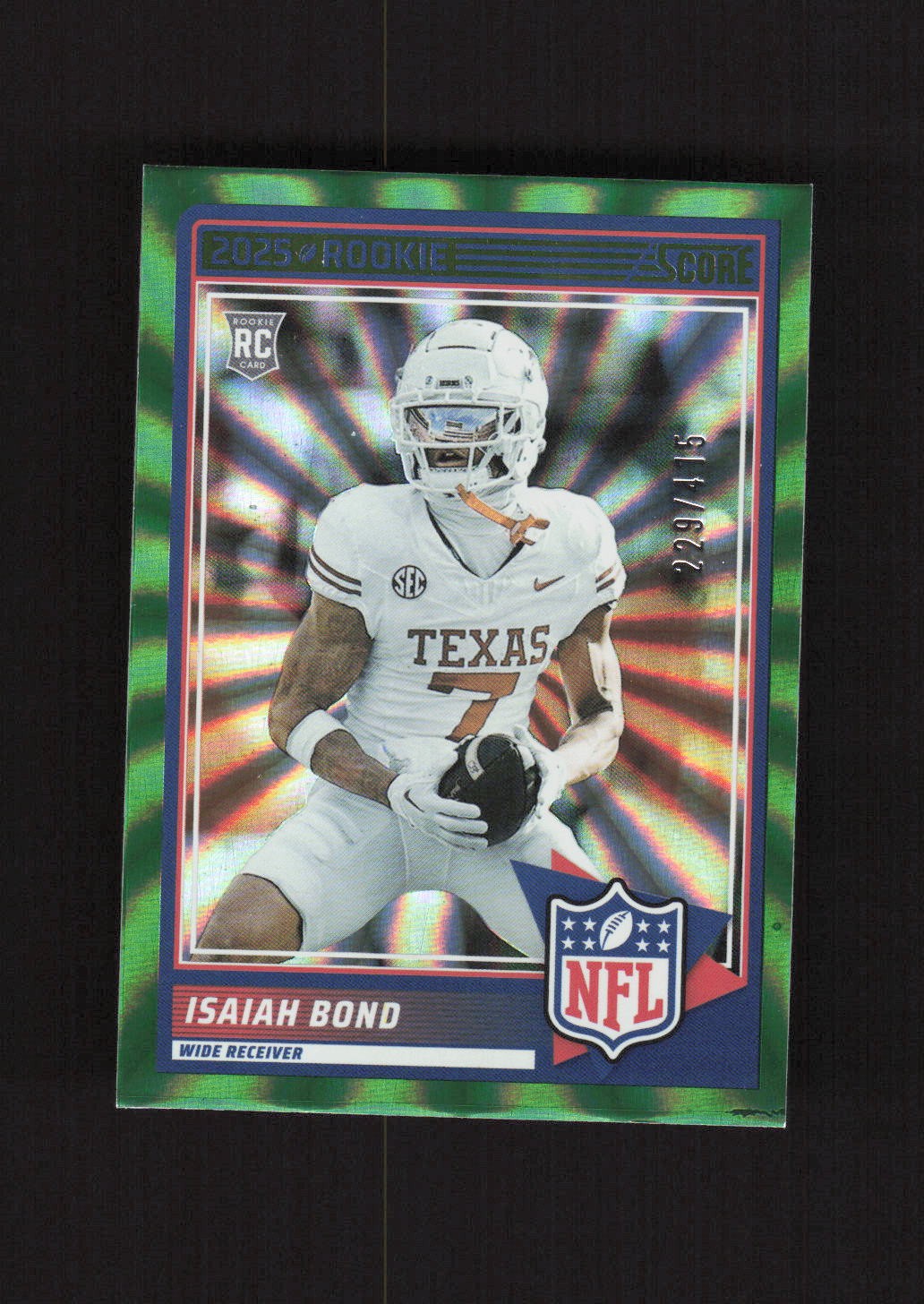 2025 Score Spokes #53 Isaiah Bond Texas Longhorns #/415