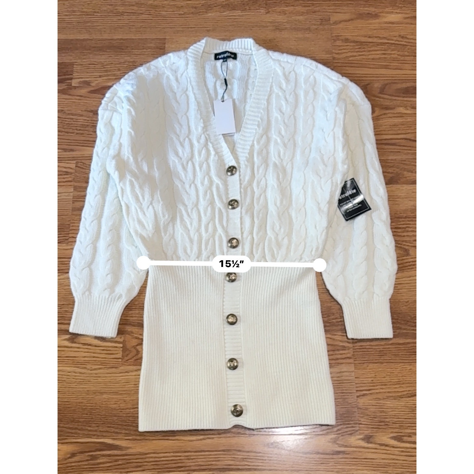 Retrofête  ivory cable knit DRESS TALA retro party size M