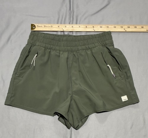 Vuori Shorts Womens Extra Small Green Dash 2.0 Performance Drawstring Running - Picture 4 of 12