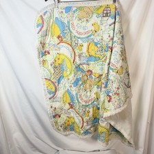Vintage Sears ABC Primary Color Crib Quilt 100 Polyester Fiber EUC