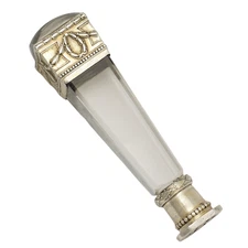 Antique French Wax Seal Desk Stamp Empire Cut Glass Handle