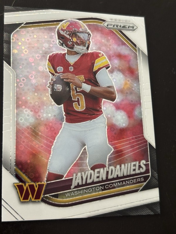 2025 Panini Prizm Jayden Daniels White Disco Parallel- Commanders