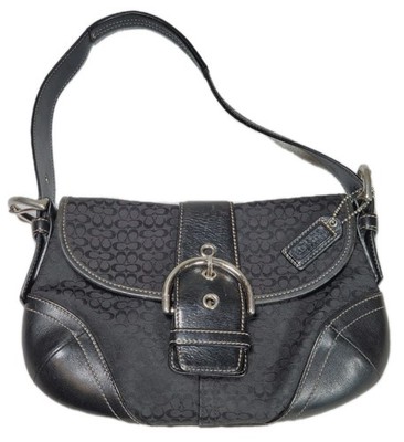 VTG Coach 6818 Soho Demi Shoulder Bag Black Signature C Jacquard