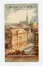 Plan Von Graz 1959 Creditanstalt Bankverein Austria Map 