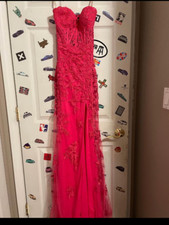 prom dress size 2, the dress has been worn once and has been altered.