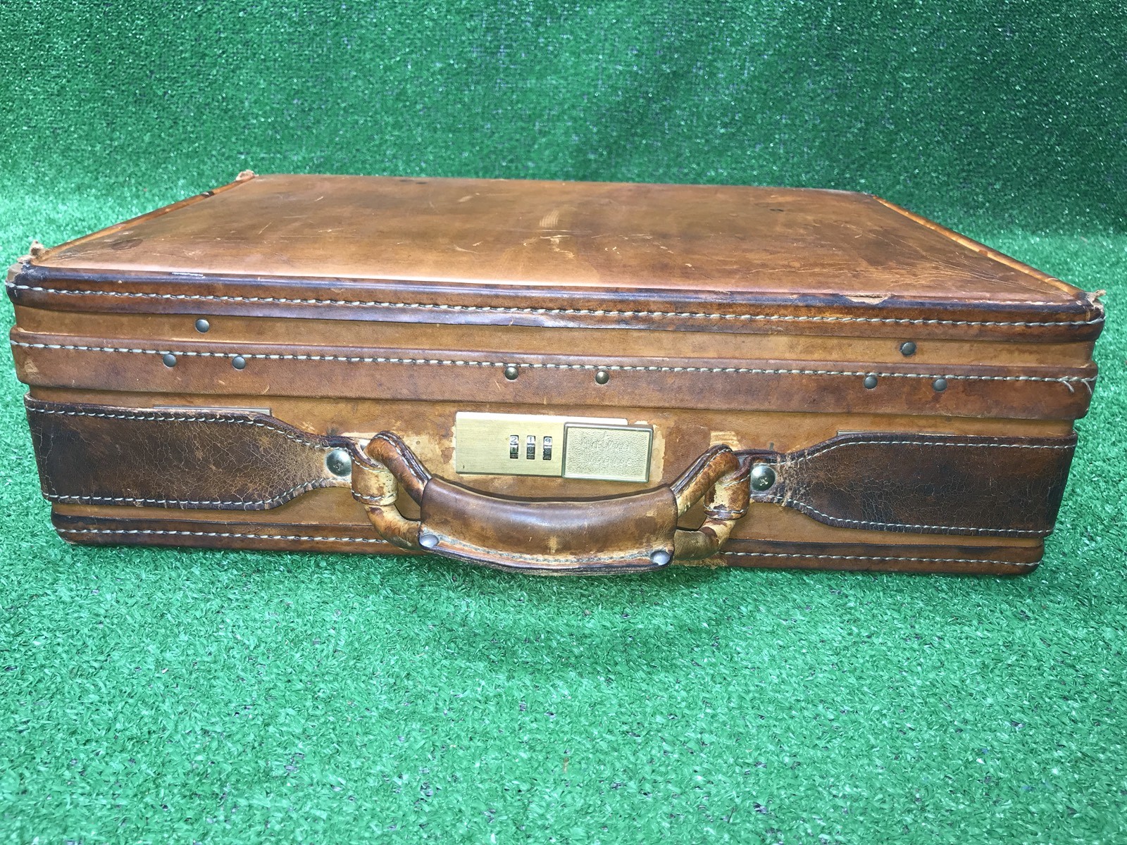 Vintage Hartmann Belting Leather Briefcase Hard Case… Gem