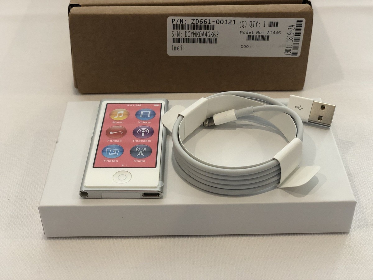 Apple iPod Nano 7th Generation Silver A1446 (16GB) With Genuine