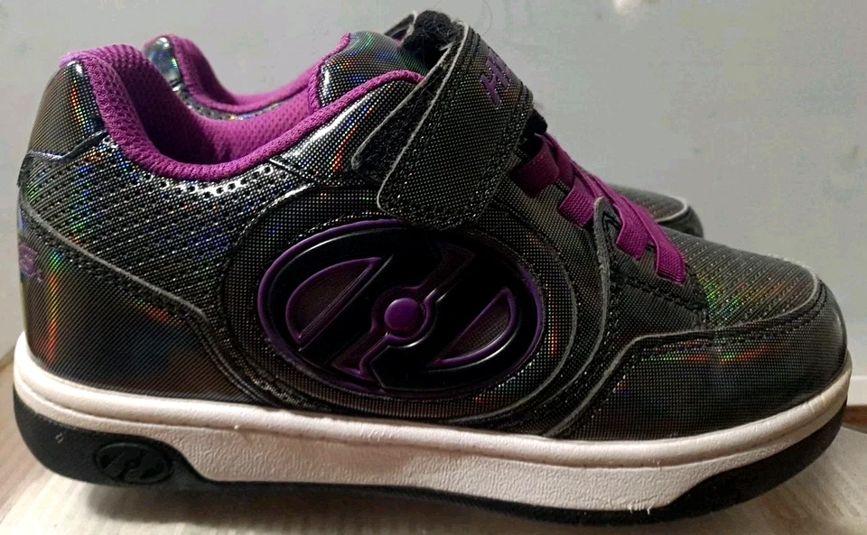 Женские туфли на роликах Heelys Plus X2 молодежный размер 4 5,5 серебристые фиолетовые на колесиках - Изображение 2 из 4