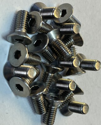 (20) M4-0.70x10mm  A2 Stainless Flat Countersunk Head Bolt Cap Screw (24M52)